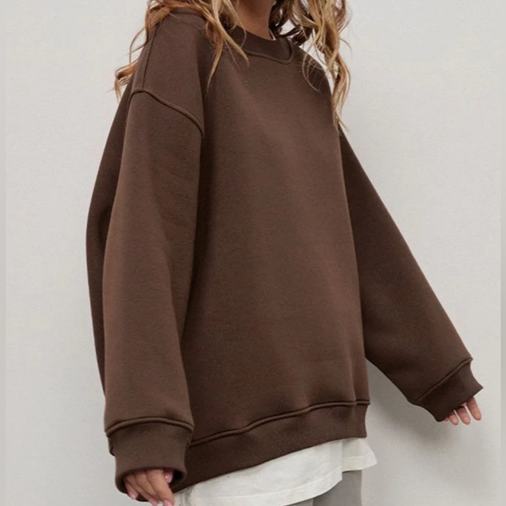 Commense Always Natural Brown Oversized Sweatshirt - brand new with tags
